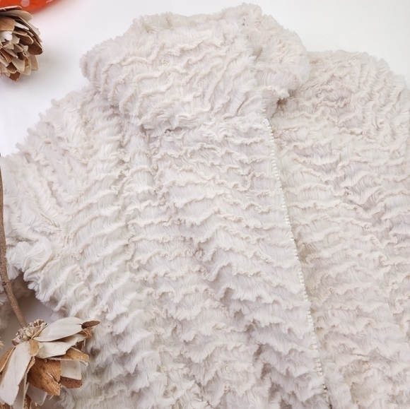 Patagonia Cream Fringe Layered Fleece Coat Xs - Picture 13 of 15